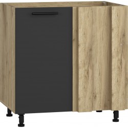 VENTO DK-80/82 hjørnevaskeskab, - craft oak/antracit