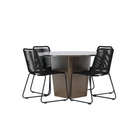 Santa Fe Rund Loungesæt - Havemøbelsæt