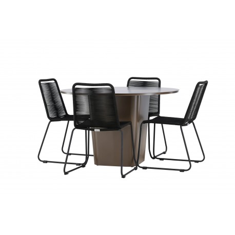 Santa Fe Rund Loungesæt - Havemøbelsæt