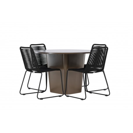 Santa Fe Rund Loungesæt - Havemøbelsæt