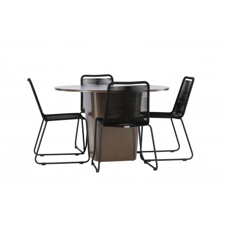 Santa Fe Rund Loungesæt - Havemøbelsæt