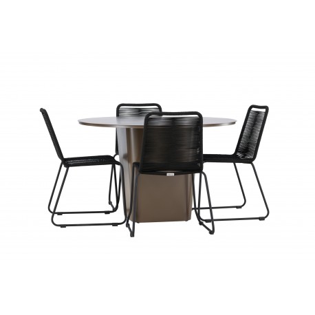 Santa Fe Rund Loungesæt - Havemøbelsæt