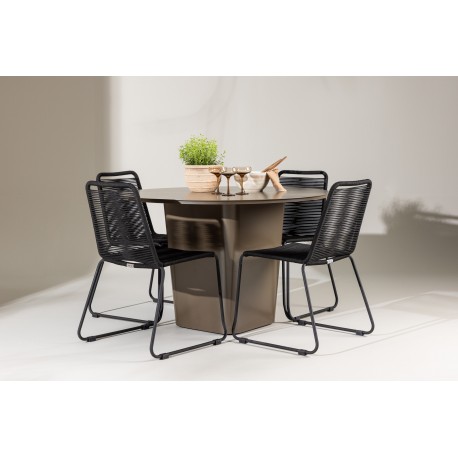 Santa Fe Rund Loungesæt - Havemøbelsæt