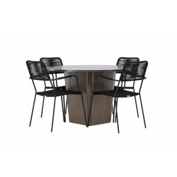 Santa Fe Rund Loungesæt - Havemøbelsæt