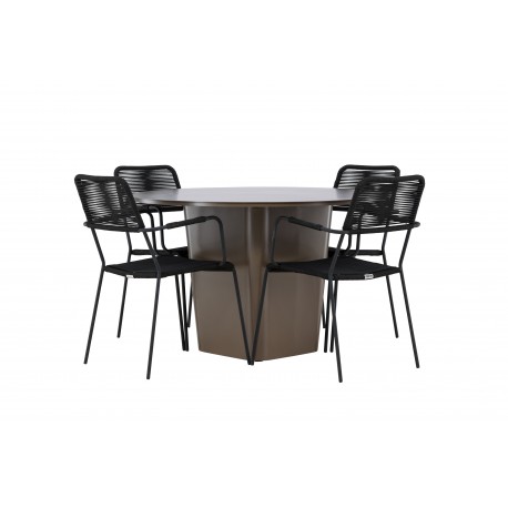 Santa Fe Rund Loungesæt - Havemøbelsæt