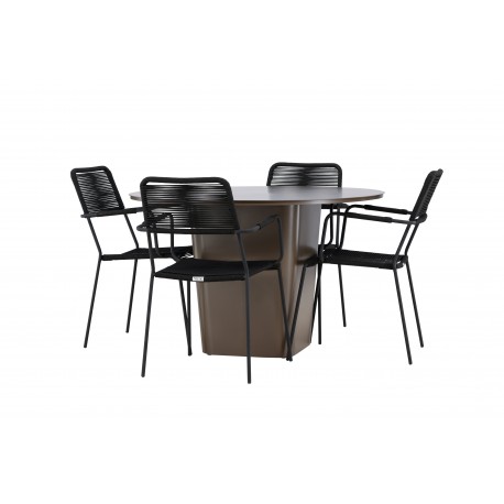 Santa Fe Rund Loungesæt - Havemøbelsæt