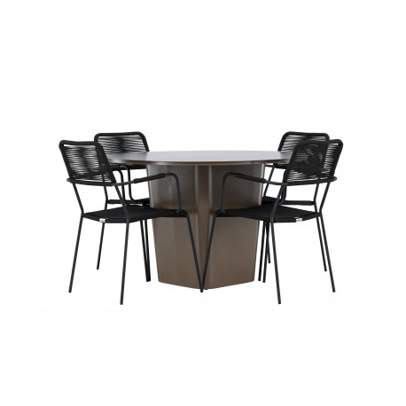 Santa Fe Rund Loungesæt - Havemøbelsæt