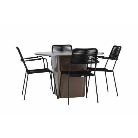 Santa Fe Rund Loungesæt - Havemøbelsæt