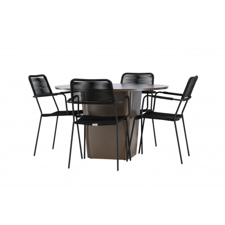 Santa Fe Rund Loungesæt - Havemøbelsæt