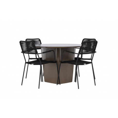 Santa Fe Rund Loungesæt - Havemøbelsæt