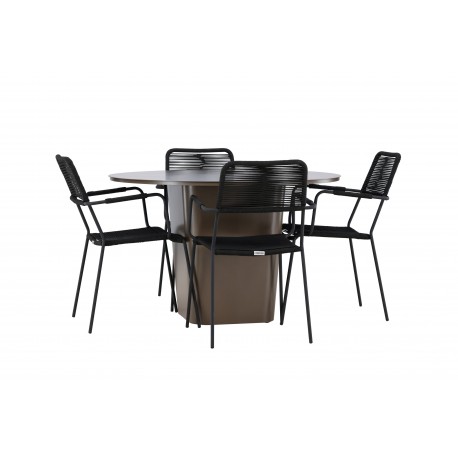 Santa Fe Rund Loungesæt - Havemøbelsæt