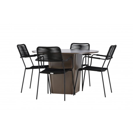 Santa Fe Rund Loungesæt - Havemøbelsæt