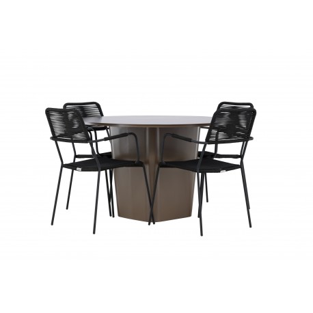 Santa Fe Rund Loungesæt - Havemøbelsæt