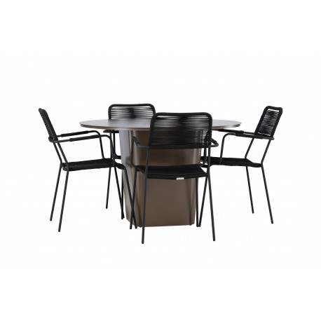 Santa Fe Rund Loungesæt - Havemøbelsæt