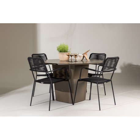 Santa Fe Rund Loungesæt - Havemøbelsæt