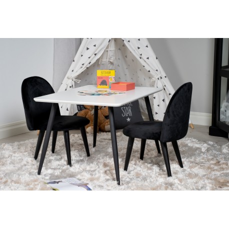 Spisebordssæt Polar spisebord 60 x 80 med 2 x Spisebordsstole i Velour