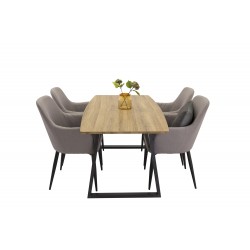 Spisebordssæt Inca med 4 x Comfort Spisebordsstole