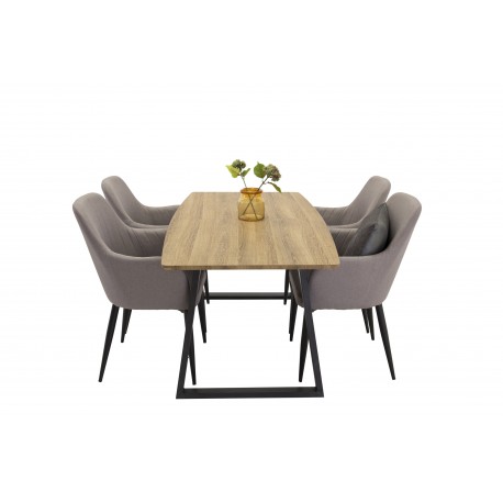 Spisebordssæt Inca med 4 x Comfort Spisebordsstole