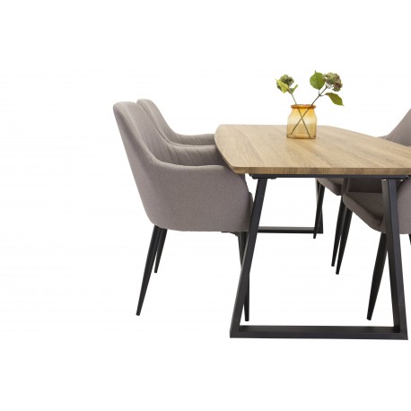 Spisebordssæt Inca med 4 x Comfort Spisebordsstole