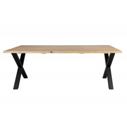Westwood plankebord 180x95 - Hvidolieret egetræ/Sort