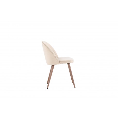 Velvet Spisebordsstol - Beige Velour