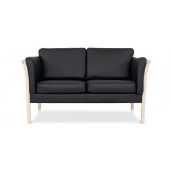 Dragør 2 pers. sofa - Sort tekstillæder