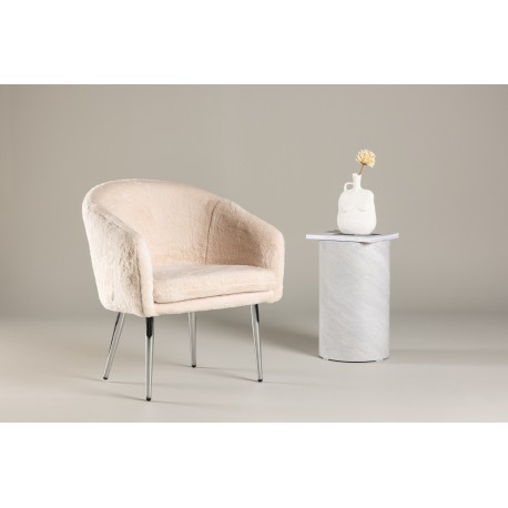 Wanda Lænestol - Sølvgrå og Beige