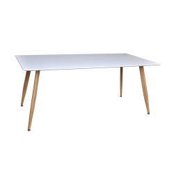 Polar Spisebord 90 x 180 cm - Natur og Hvid
