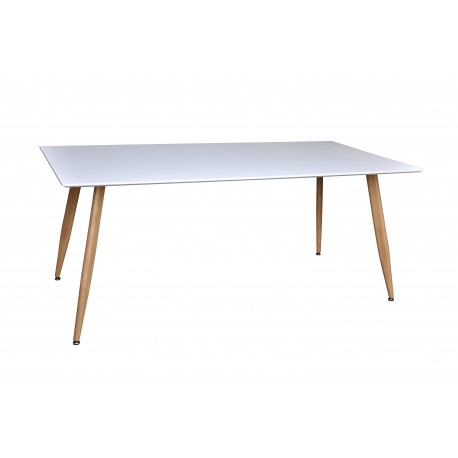 Polar Spisebord 90 x 180 cm - Natur og Hvid