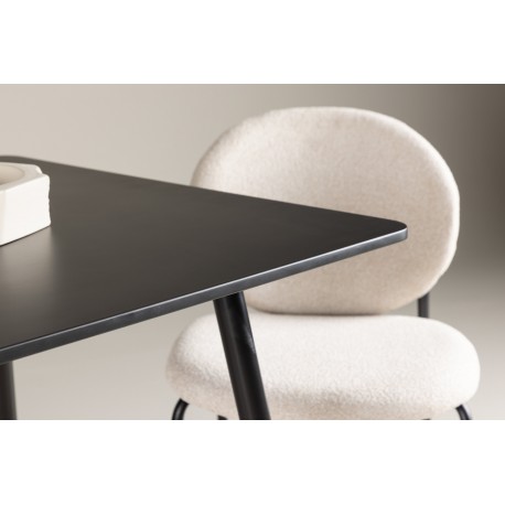 Polar Spisebord 75 x 75cm - Sort