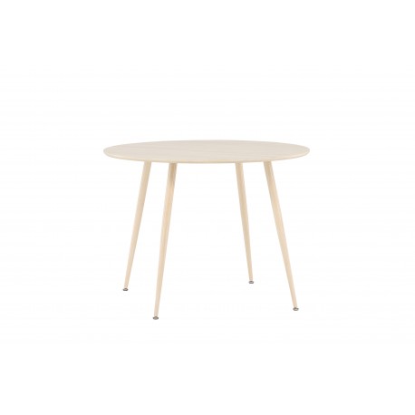 Plaza Rundt spisebord Ø100 cm - Hvidpigmenteret