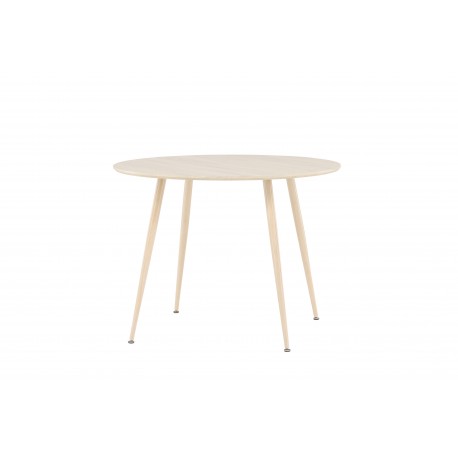 Plaza Rundt spisebord Ø100 cm - Hvidpigmenteret