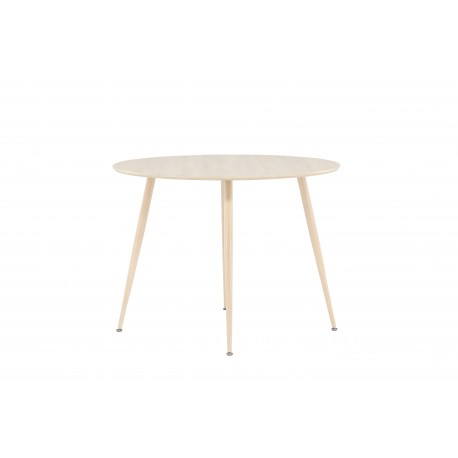Plaza Rundt spisebord Ø100 cm - Hvidpigmenteret