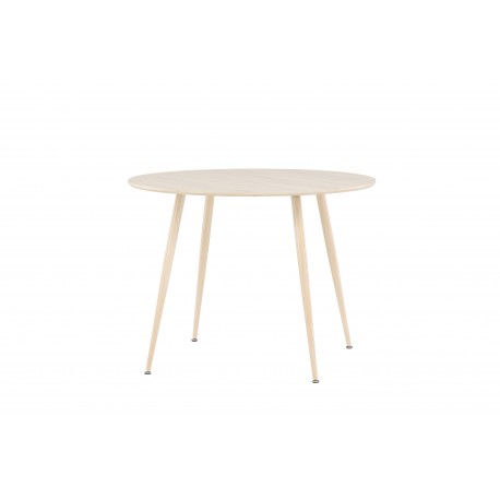 Plaza Rundt spisebord Ø100 cm - Hvidpigmenteret