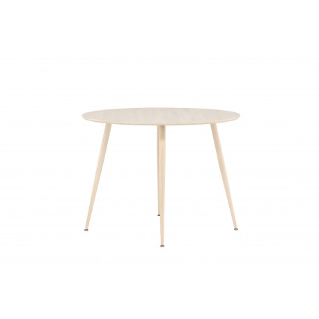 Plaza Rundt spisebord Ø100 cm - Hvidpigmenteret