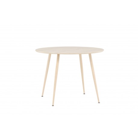 Plaza Rundt spisebord Ø100 cm - Hvidpigmenteret