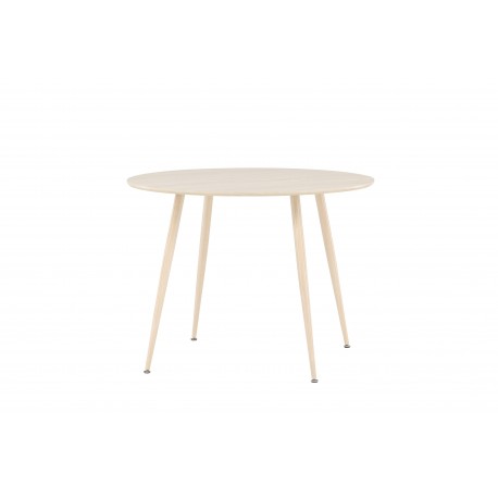 Plaza Rundt spisebord Ø100 cm - Hvidpigmenteret