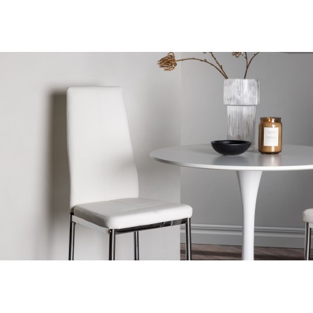 Rundt Spisebordssæt Hamden med 2 stole Pastill