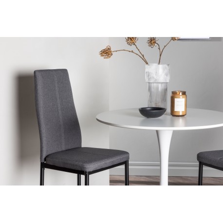 Rundt Spisebordssæt Hamden med 2 stole Petra