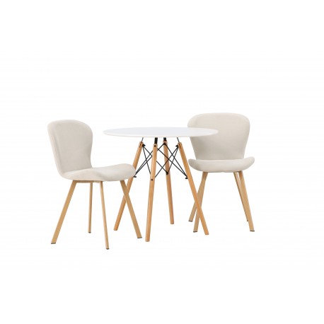 Rundt Spisebordssæt Danburi med stole Lilja