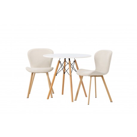 Rundt Spisebordssæt Danburi med stole Lilja