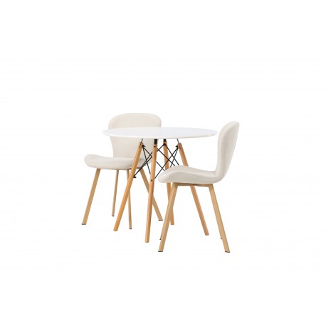 Rundt Spisebordssæt Danburi med stole Lilja