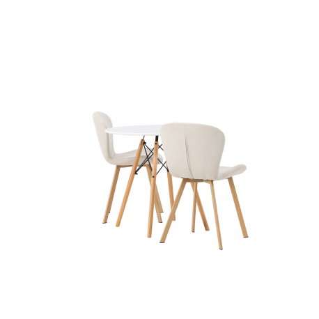 Rundt Spisebordssæt Danburi med stole Lilja