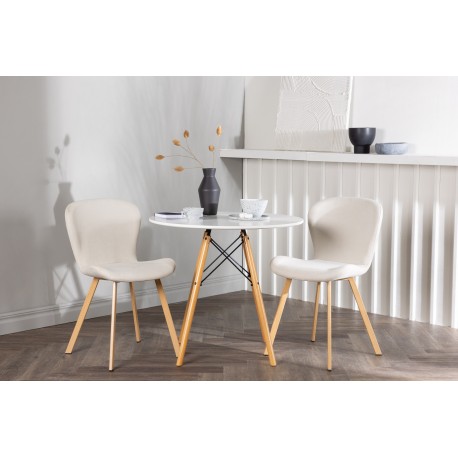 Rundt Spisebordssæt Danburi med stole Lilja