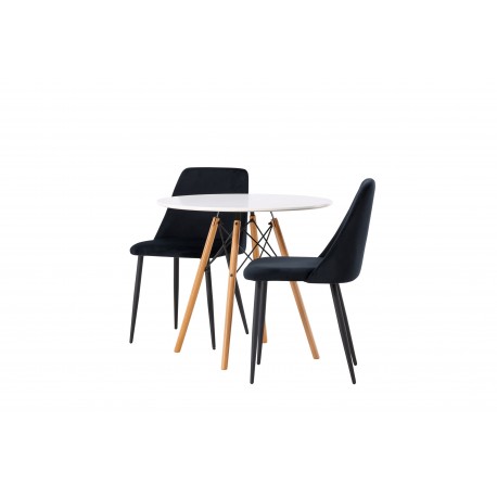 Rundt Spisebordssæt Danburi med stole Night