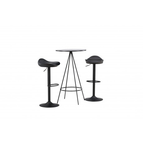 Bar sæt Bistro med stole Adesto - Sort
