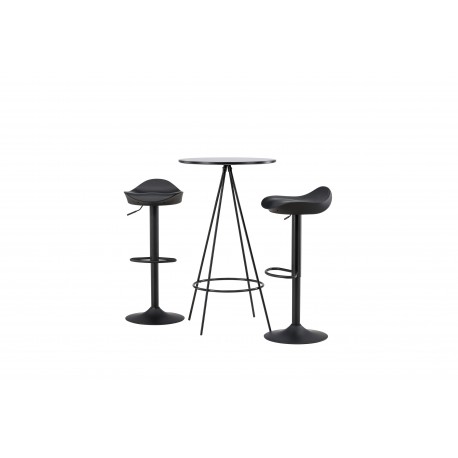 Bar sæt Bistro med stole Adesto - Sort