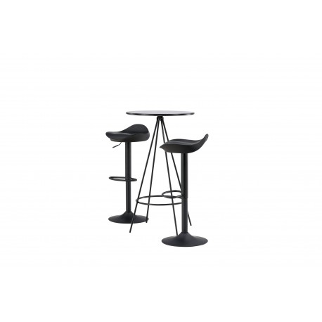 Bar sæt Bistro med stole Adesto - Sort