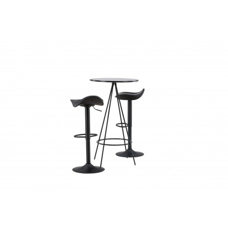 Bar sæt Bistro med stole Adesto - Sort