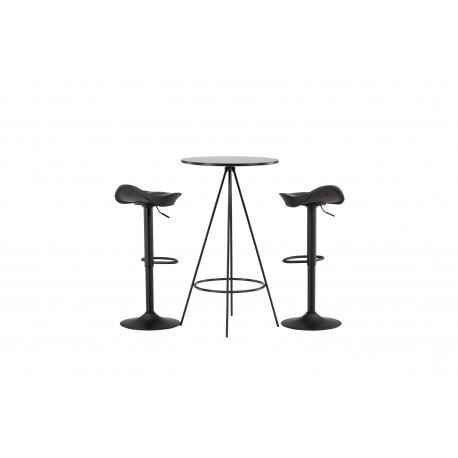 Bar sæt Bistro med stole Adesto - Sort